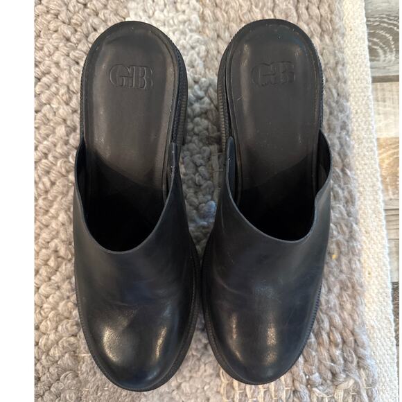 Gianna Bini GB End-Game Leather Platform Lug Mules Size 9.5 Chunky Clogs Y2K - Picture 2 of 9